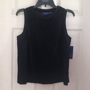 NWT - Apt. 9 Women’s Ribbed Crewneck Tank Top (Black Velvet, Large)